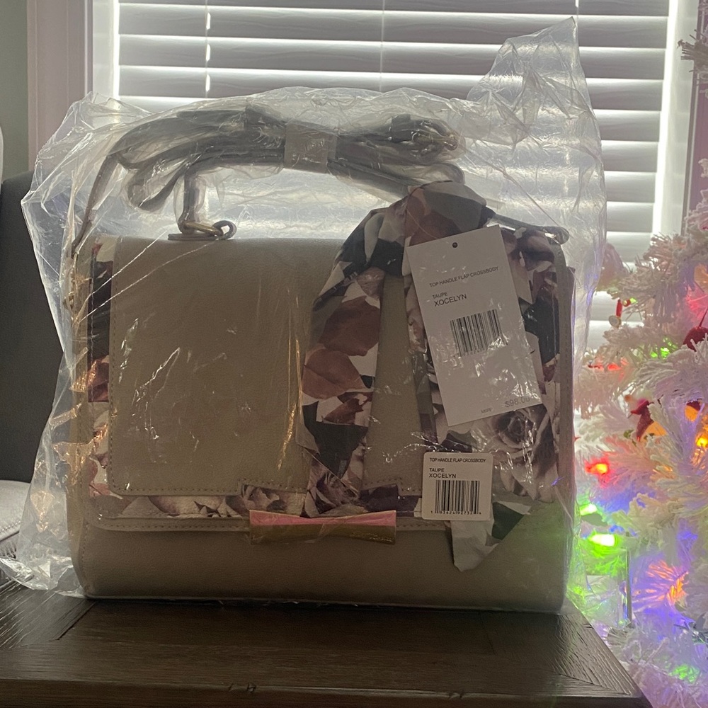 Betsey Johnson Beige handbag with scarf